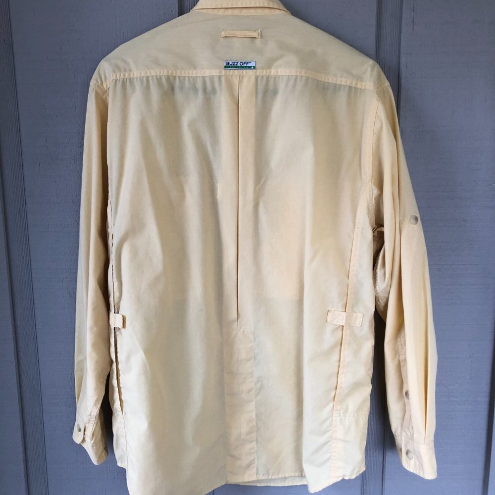 Exfficio Buzz Off Insect Shield Yellow Hiking Fishing Shirt Medium - Picture 4 of 5